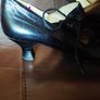 Dance shoes black tappers pointers ballroom flamenco genuine leather Vagabond with toe taps Size 37 Image 5