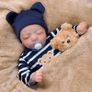 FREE EXPRESS SHIPPING Reborn Babies - 17 Inches Handmade Lifelike Baby Dolls Boy Soft Cloth Body, Like a Real Baby Image 3