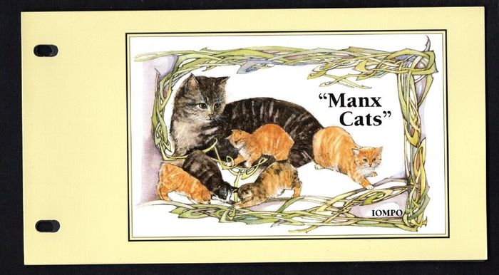 1996 Isle of Man Manx Cats (cats with kittens) Commemorative Stamp Miniature Sheet Presentation Pack