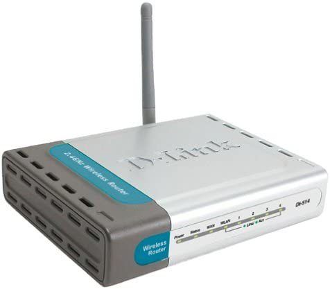 D-Link DI-514 Wireless Cable/DSL Router, 4-Port Switch,