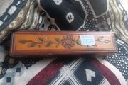 vintage mahogany painted carved box