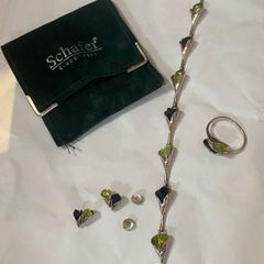 Jewellery- Set Bracelet, Earrings & Ring (Adjustable)
