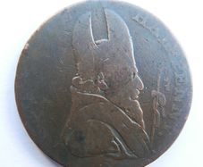 Antique Cronebane Wicklow Half-Penny Conder Token- 1789 - Associated Irish Mining Company