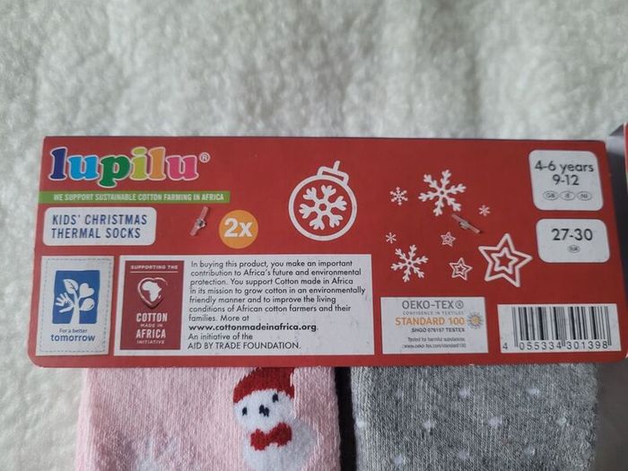 Kids Christmas Socks 2x, 4-6 years