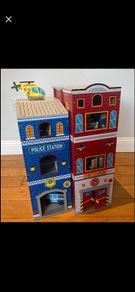 Kids Wooden Fire/police Station