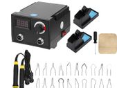 BRAND NEW 100W Soldering Iron Wood Burner Adjustable Temperature Digital Pyrography Dual Pen Burning Machine