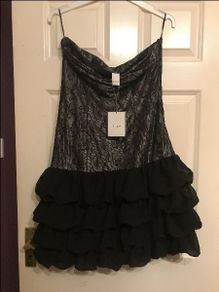 BNWT Vila Anja black lace sleveless dress size XL UK12 EU40 Postage included