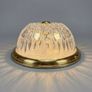 Mid-Century Modern Glass and Brass Pendant Mount Light, 1960s Image 4