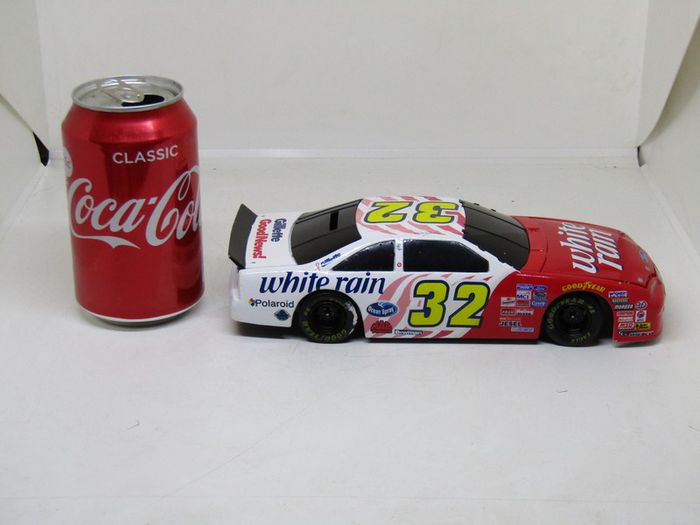 Dale Jarrett #32 1997 Ford Thunderbird White Rain Busch Series Car Limited Numbered Edition 1 of 7,956 Novelty Coin Bank Money Box Savings Bank 1/24 Scale Large Diecast Car