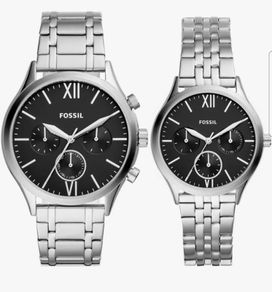 Fossil Mens And Womens Watch Set