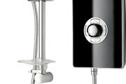 Collection 2  Shower Electric 9.5 KW  Triton Aspirante I Black Gloss I Electrical Showers | with Showerhead and Anti Twist Hose | Best Electric Shower Units for Bathrooms