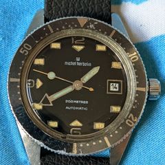 Michel Herbelin skin diver vintage automatic watch