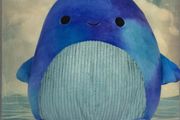 Squishmallows Sea Life Squad Cyan Whale, 7.5 Inch Plush