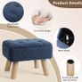 Storage Ottoman, Small Foot Stool Ottoman With Storage, Boucle Teddy Velvet Foot Rest With Padded Seat. (Dark Blue) Image 6