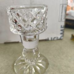 Vintage old Cut Crystal Candlestick, tea lite ,Candle Holder from the 1920s