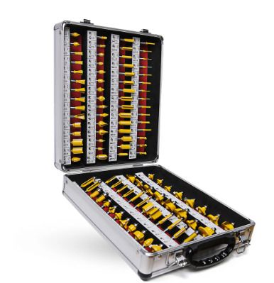 BRAND NEW 100Pcs 1/4 Router Bit Set Trimming Straight Milling Cutter Wood Bits Tungsten Carbide Cutting Woodworking Trimming