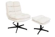 Savona Tricolour Collection  Luxury Swivel Chair With Ottoman