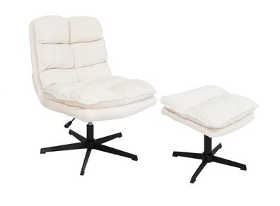 Savona Tricolour Collection  Luxury Swivel Chair With Ottoman