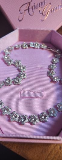 swarovski flower choker necklace