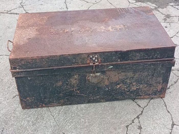 Antique Steel Trunk