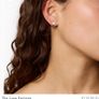 Sterling Silver Oval Earrings -LIE STUDIO Copenhagen Image 3