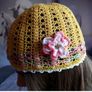 Hand Knitted Summer Hat. Age 6-10 Image 3
