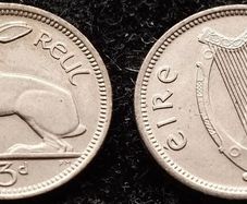 [#975] - Ireland 1968 | 3 Pence | Irish 3d | Hare | KM.12a | MS