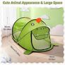 Kids Pop Up Tent for Indoor Outdoor Children Play House for Toddlers 2 3 4 Years Old, Foldable Portable Toddler Playhouse Christmas Birthday Gift for Age 3-8 Kids 182 x 96 x 82cm, Green Dinosaur Image 2