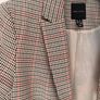 New Look Brown Check Double Breasted Blazer with Skirt Image 2