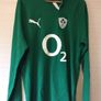 Ireland Rugby Jersey. Season 2011/2012. Official Puma Mens Long Sleeved Home Jersey. Authentic Original From 2011. Not A Modern Day Remake. Image 3