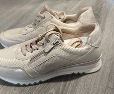Marco Tozzi Side-Zip Nude Trainers Size UK 3 / EU 36