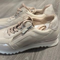 Marco Tozzi Side-Zip Nude Trainers Size UK 3 / EU 36