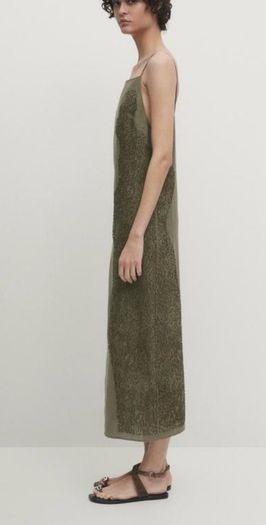 Massimo Dutti beaded midi dress