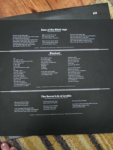 David Bowie vinyl Lp