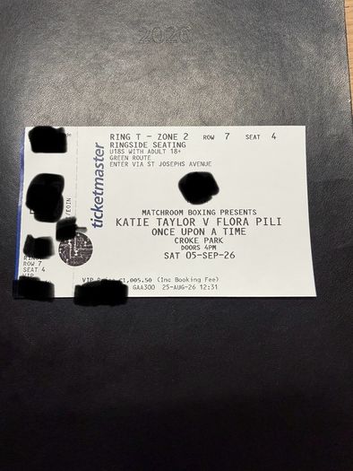 Katie Taylor vs Flora Pili - 3 Ringside Tickets