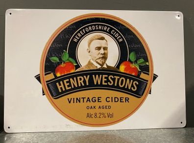 Henry Weston's cider Tin Metal sign