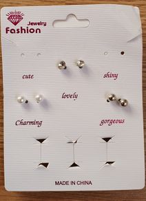 New - Three Pairs of Earrings - E