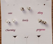 New - Three Pairs of Earrings - E