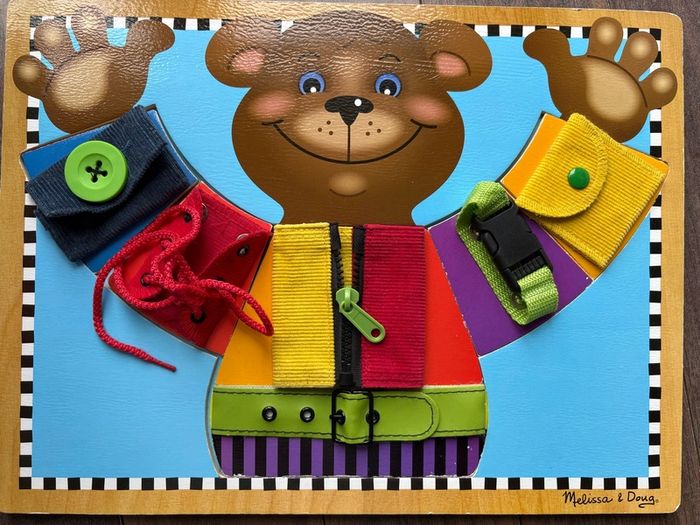 Melissa &Doug educational frame + Old McDonnald wooden puzzle