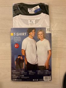 White & Black T-Shirt Set XL
