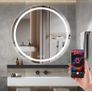 Bluetooth LED Bathroom Wall Mirror with LED Lights - 800mm Round Anti-Fog Vanity Mirror Image 10