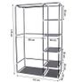 Canvas Folding Fabric Wardrobe 175 x 110 x 45 cm  - FREE DELIVERY NATIONWIDE Image 9
