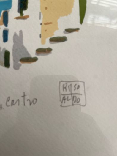 Serigraphy Aldo Riso Italian Artist