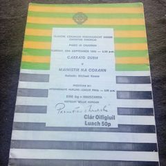 1985 & 1986 Cork Hurling County Finals match programmes (postage included)