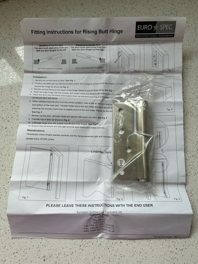 Rising Butt Hinge RH