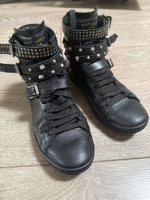 YSL Saint Laurent high top leather runners size 4
