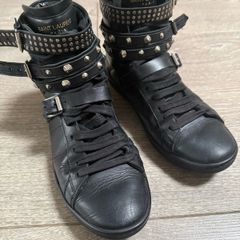 YSL Saint Laurent high top leather runners size 4