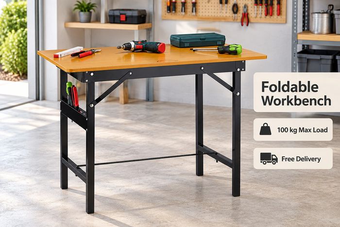 Folding Workbench Portable Work Table for DIY Craft and Workshop Projects
