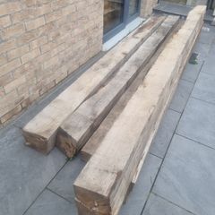 4 Large Oak Beams
