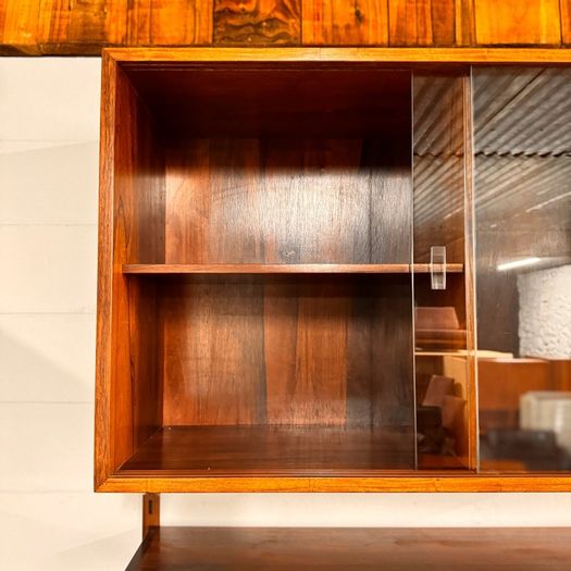 Kai Kristiansen Rosewood wall system with tambour cabinet Denmark 1960s